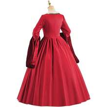 Vestido de corte Tudor - Vestido real de Ana Bolena y Elizabetano - Rojo - Ver 6