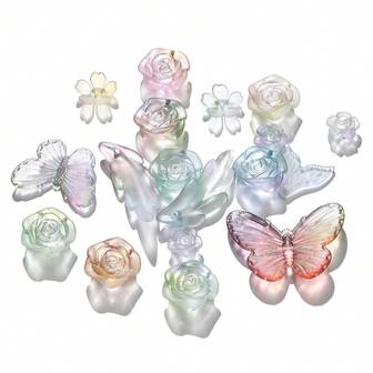 Acrylic Frosted Color Series Randomly Mixed Beads 40g Loose Beads Baroque Shaped Beads DIY Bead Accessories