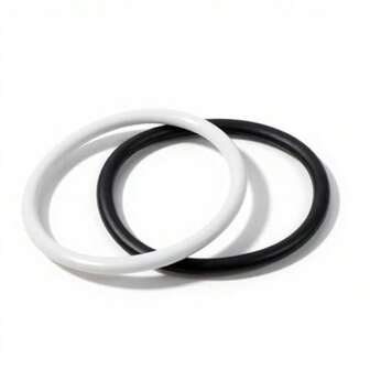 2pcs Black And White Rubber Bracelets For Men - Mens Silicone Bracelet Hiphop Sport Wristband - Custom Rubber Wrist Bands For Gym Fitness Casual Wear Sports Events And Daily Style With Durable Comfortable Design