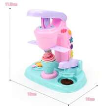 1件套2025新款冰淇淋制作DIY黏土造型工具套装，儿童橡皮泥玩具，幼儿园，男孩/女孩角色扮演，生日/圣诞节/礼物 - 彩色 - 查看 7