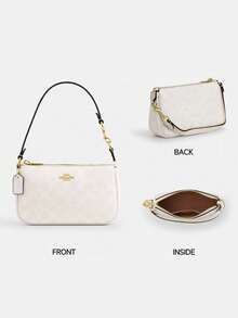 Coach Nolita 19 Hobo Tote Handbag For Women Stylish Shoulder Bags Mini Clutch Purse Zipper Pouch - White - View 3