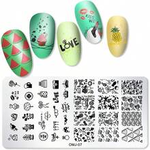 SILPECWEE 10Pcs Nail Stamping Plate Flower Butterfly Geometry Nail Stamps Nail Stencils Nail Plates Templates Stamping Plates for Nails Nail Art Accessories - NO4 - Ver 4