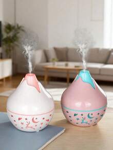 1 pieza de nuevo humidificador de aromaterapia con luz USB de cristal, de 300ml, adecuado para múltiples escenarios, humidificador de cristal con luz ambiente de colores, dispositivo de belleza y humectación silencioso de niebla ultrafina, no incluye baterías, alimentado por USB - Multicolor - Ver 5