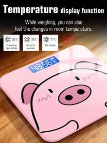 高精度电子体重秤，浴室秤，最大称重396磅，USB供电，适合成人和学生减肥 - 彩色 - 查看 4