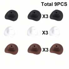 7/9pcs Cowboy Hat Silicone Beads - 21mm Mini Cute Beads With 3 Solid Colors & Mixed Set Options, Fashion Decorative Craft Supplies For DIY Jewelry Making Kit - Unisex For Students, Office Workers, Crafters & Gift Buyers, Perfect For Necklaces, Bracelets, Keychains, ID Badge Lanyards & Pen Beads - Cowboy Hat - View 7