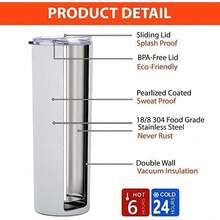 J.Ack-Sally Nightmare-Before-Christmas Halloween Skinny Tumbler, Gift For Wife, Husband, Couple, Christmas Movie Lovers 20oz Insulated Coffee/Tea Stainless Steel Slim Travel Tumbler With Lid - Kiểu 3 - Xem 7