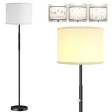 ROTTOGOON Modern Floor Lamp For Living Room, 65'' Extra Tall Standing Lamp With 3 Adjustable Color Temperatures & Smooth Rotary Switch, Minimalist Sleek Design For Bedroom, Study Office, Home Decor, Living Room Lighting & Bedroom Lamps - 美規A型插(110-127V) - 查看 2