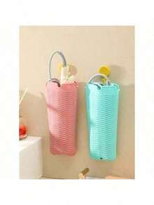 1pc Hanging Silicone Heat Resistant Pad Hair Straightener Storage Bag Combination Cosmetic Storage Bag Makeup Storage Bag Mini Bag Hair Straightener Travel Bag For Flat Clips Curling Irons Hot Curling Irons Salon Tool Box Travel Small Cosmetic Case Accessories Makeup Holder Brush Bag Makeup Container Cosmetic Bag Travel Essentials - Hồng - Xem 6