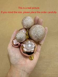 42pcs Champagne Christmas Ball Decoration Set, 3/4/5cm Christmas Ornament Balls, Christmas Tree Hanging Pendants, Shiny Christmas Ornaments, Suitable For Christmas Tree Decoration, Shatterproof Christmas Hanging Balls, Applicable For Christmas Party, Home Decor, Room Decor, Christmas, Holiday Wedding, Christmas Tree Decoration, Christmas Decoration, DIY Christmas Ornaments