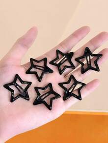 100pcs Cute Y2K Five-Pointed Star BB Hair Clips, Starry Adorable Iron Alloy BB Clips Hair Accessories - Girl Y2K Star Snap Clips, Non-Slip, Women's Accessories - Suitable For Daily Party Dopamine Colorful Party Main Character Combination Set Claw Clips Hair Claws Hair Barrettes, School Stuff, College, Set, Head Accessories - Multicolor - View 21