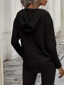 2026 Early Spring New Women's V-Neck Hoodie, Elegant V-Neck Long Sleeve Hoodie, Valentine's Day Essential Gift, Women's Four Seasons Fashion Item