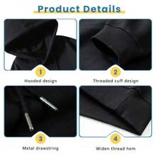 Singer The Weeknds Hoody After Hours Til Dawn Fm Music Album Autumn And Winter Women Men Hoodie Pullover Hip Hop Rock Top (1) - 黑色 - 查看 5