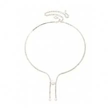 1pc Glamorous Zirconia Sparkling Drop Open Choker, Suitable For Parties, Ball, Weddings - Water Drop - View 11