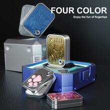 减压机械推卡玩具，扑克牌拍击硬币吊坠，猫爪机械推卡减压玩具，手指旋转卡陀螺减压玩具，手指陀螺减压玩具，手推拍击扑克牌玩具吊坠，成人减压推币玩具，滑动扑克牌推压减压吊坠玩具，适合缓解焦虑，酷炫小工具，适合成人和青少年，感官玩具，生日礼物，返校礼物 - 彩色 - 查看 4