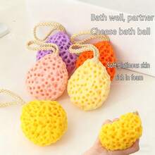 Honeycomb Sponge Bathing Ball Ultra-Soft Bath Ball Does Not Fall Apart, Durable, Enlarged Bath Rub, Bathing Artifact - Multicolor - View 2