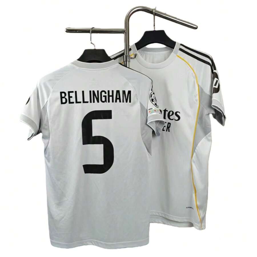 2526 Real Madrid's #5 Second # Home Jersey,Champions League Football Jersey, Player Fanversion - trắng - Xem 1