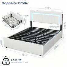 OYAJIA Bed Frames - White - View 13