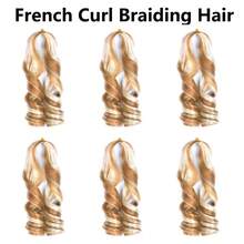 1-6Packs French Curl Braiding Hair 12/16/24Inch French Curl Crochet Braids Short Curly Crochet Hair Skin-Friendly Bouncy Synthetic Knotless Braiding Extensions - Beige Highlight - View 10