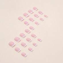 False Nail Tips - Pink White - View 4