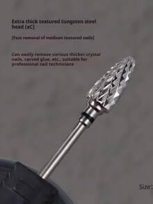 1件装专业高品质钨钢美甲钻头电动打磨机配件抛光切割器美甲工具用品