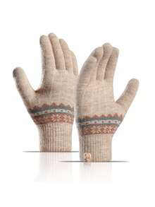 冬季保暖触屏手套 女童弹力连指手套 腈纶全指手套 女童冬季手套 - 彩色 - 查看 6