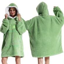 1 Stück tragbare Decken-Kapuze für Frauen und Männer. Weiche Sherpa-Decken-Kapuze mit Ärmeln und Tasche, überlange Kapuzen-Decken-Sweatshirts, kuschelig und warm. Fleece-Decke mit Ärmeln und großer Tasche für Erwachsene, kuschelige Kapuzen-Decke als Geschenk für drinnen & Outdoor, locker sitzender Bademantel-Decken-Mantel, warme Decken-Pyjamas - Verschiedenfarbig - Übersicht 15