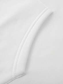 Herren Lässiger Streetwear Englisch Buchstaben Muster Hoodie und Jogginghose Set - Weiss - Übersicht 7