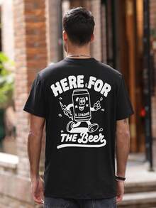 Fashion Men Short Sleeve T-Shirt | Personalized Graphic Design | Essential For Summer | Comfortable & Breathable To Showcase Your Personalized - Black - View 3