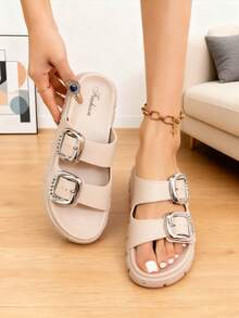 FZY New Women's Home Slippers, Casual Sandals, Quiet Thick-Soled Slippers, Non-Slip Design, Comfortable Materials, Ergonomic Design, High-Quality Winter Home Slippers For Women, Suitable For Various Occasions And People, Solid Color Design, Stylish And Simple, An Indoor Essential, A Popular Bestseller.Must-Have Outfits For Valentine's Day,Essential Easter Outfits - 杏色 - 查看 6