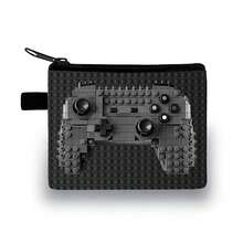 New Stylish Wallet, Cute Cartoon Dinosaur & Football Design, Suitable For Men, Women, Students, Children - Black Game Blocks - View 6