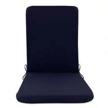 High Back Outdoor Chair Cushions-Water Proof Patio Dining Chair Cushions, Removable Machine-Washable Cover For Camping Beach Picnic Travel 17.72*41.34*1.18in - 藏蓝色 - 查看 1