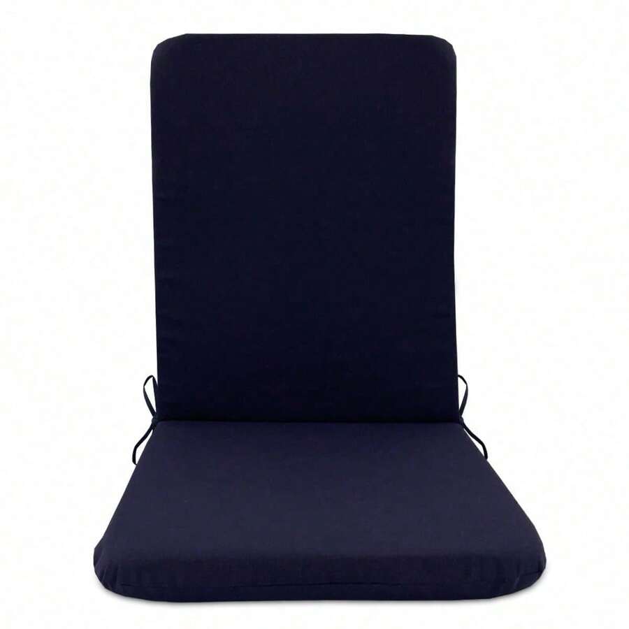 High Back Outdoor Chair Cushions-Water Proof Patio Dining Chair Cushions, Removable Machine-Washable Cover For Camping Beach Picnic Travel 17.72*41.34*1.18in - 藏蓝色 - 查看 1