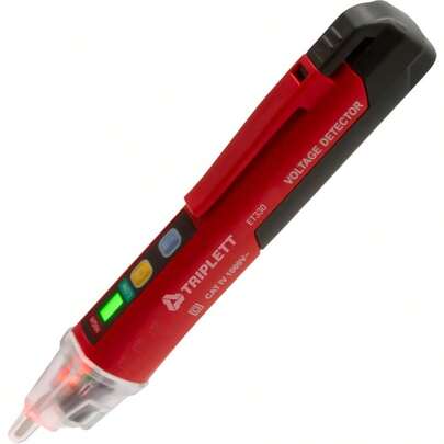 Triplett ET330 Detector de voltaje de CA dual sin contacto 24 a 1000 V y 90 a 1000 V con indicadores audibles y visuales