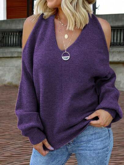 Blusa Suéter De Mujer Comodo Cuello V