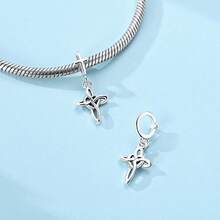 Colgante de cruz de nudo celta de plata de ley 925, compatible con pulsera y collar originales, joyería cultural DIY, regalo de aniversario - Plateado - Ver 2