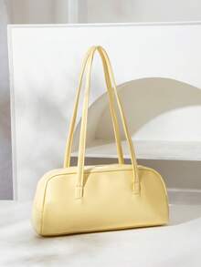 Túi xách thời trang mới màu trơn đa năng thanh lịch, túi xách baguette nữ tối giản sang trọng, túi đeo vai thời trang - Nhiều màu - Xem 13