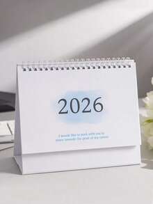 1件 2026/2027 桌上日曆，可愛便攜式計畫本，用於規劃與整理每日及每月行程的桌面配件，居家與學校文具，學生用品，教師辦公用品及開學用品 - 彩色 - 查看 14