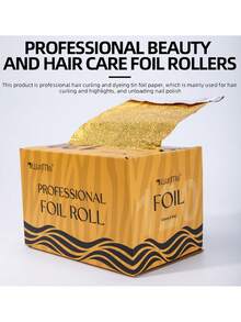 Gold And Silver Highlight Foil - Pop-Up Highlight Foil, A Must-Have For Hairstylists, Used For Hair Coloring, Dyeing, And Ombre - Premium Aluminum Foil, Suitable For Hair Salons. - Multicolor - View 2