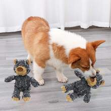 Pet Plush Toys, Durable Dog Chew Toys, Cute Beggar Bear Dog Squeaky Toys, Stuffed Plush Dog Toys Ideal Pet Gift For Small, Medium, And Large Breeds Blue S - 藍色 - 查看 3