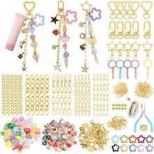 354pcs Keychain Making Kitv - Bag Charm Kit With 136 Charms, 25 Extender Chains, 20 Keychain Clips, Beading Accessories & Jewelry Pliers - DIY Crafting And Jewelry Making - 彩色 - 查看 1