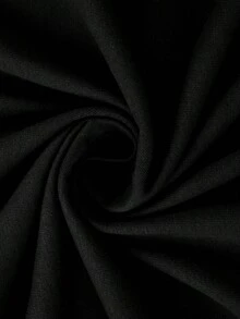 Plus Size Women V-Neck Short Sleeve Casual T-Shirt Dress - Black - View 4