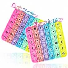 legendstar Numbers& Letter Math Learning Manipulatives Quick Push Practice Activity Fidget Toy For Kids Educational Board Games Classroom Gifts Age 3+ - Multicolor - View 2