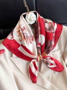 1pc Floral Print Casual Fashion Women Bandana Scarf/Headband - Multicolor - View 4