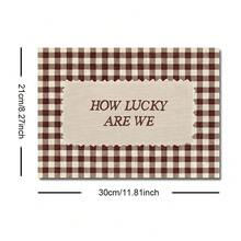 1 pieza Enmarcado/Sin marco Cartel de lienzo motivacional "¡Qué afortunados somos" Impresión de pared de tipografía de guinga marrón rústica Decoración de arte minimalista vintage estética Pintura inspiradora para apartamento, sala de estar, dormitorio, decoración del hogar moderna - Multicolor - Ver 9