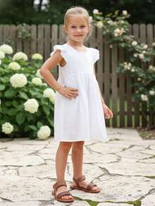 1 Pair Brown Toddler/Kids Boys/Girls Flat Sandals, Brown PU Patchwork Decor, Hook And Loop Design, Round Toe, Fashionable & Cute, Suitable For 3-15 Years Old Girls, Casual, School, Daily, Party, Spring/Summer - Brown - View 7