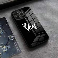 Funda de teléfono Raper K-King Von para 17 16 E Pro Max 15 14 13 12 Pro 11 Max Plus, cubierta de vidrio negro - Negro 4 - Ver 7