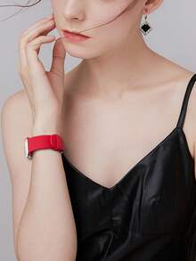 Women's And Men's Fashion Sporty Soft Comfortable Breathable Monochrome Solid Silicone Bowknot Watch Band For Apple Watch 38mm 40mm 41mm 45mm 44mm 42mm 46mm 49mm, Universal Casual Wristband, Bracelet, Party Valentine's Day New Year Festival Gift, Compatible With Apple Watch Ultra Series 10/9/8/7/6/5/SE/4/3/2/1 Replacement Strap Accessory