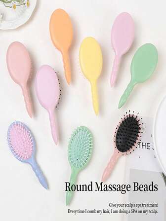 1 st, ny Macaron Tip-avgaspåsekam, bärbar antistatisk massagekam för flickor, minihårborste för hemmaresor, löser tovor och friss, viktigt hårtillbehör för återvändande till skolan, perfekt födelsedagspresent