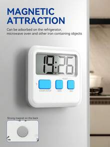1pc Kitchen Timer, Student & Cooking Reminder, Children Time Management, Baking Timer - Blue - View 1