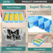 Silicone Freezer Tray For Sauce Cube: GGOW Silicone Freezing Tray For Broth Soup Storage - Freeze 250mL 125mL Souped Portion - 藍色 - 查看 4